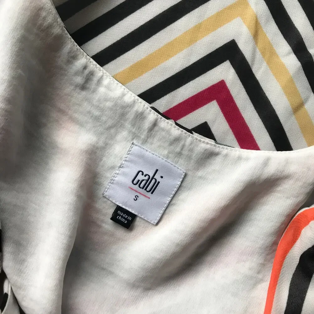 Cabi Linea Multi Color Chevron Tank Top